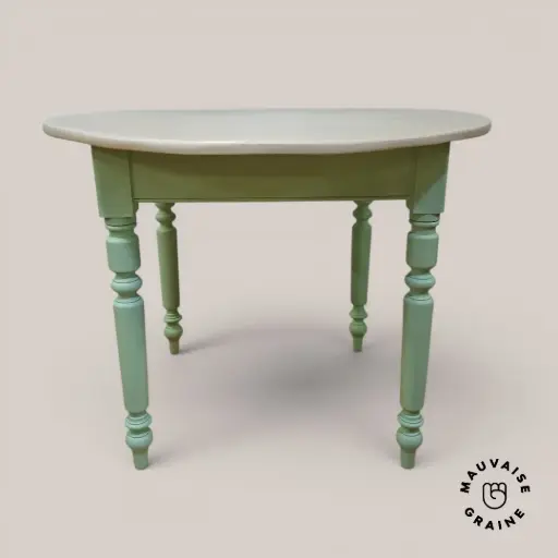 [D-tablerondeMatcha-20260526] Table ronde relookée Matcha (Vendu)