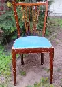 Avant - 6 Chaises hêtre tissu zigzag.webp