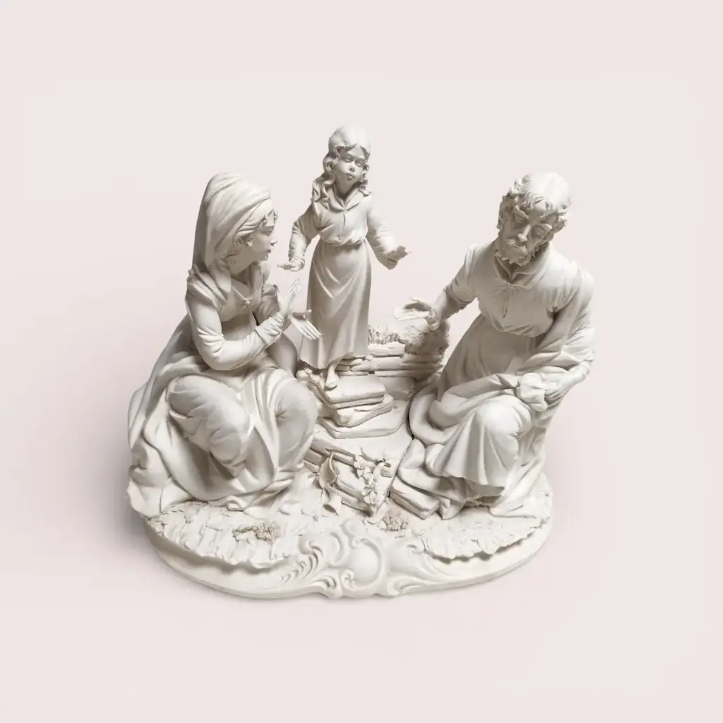 Groupe en biscuit signé Meneghetti