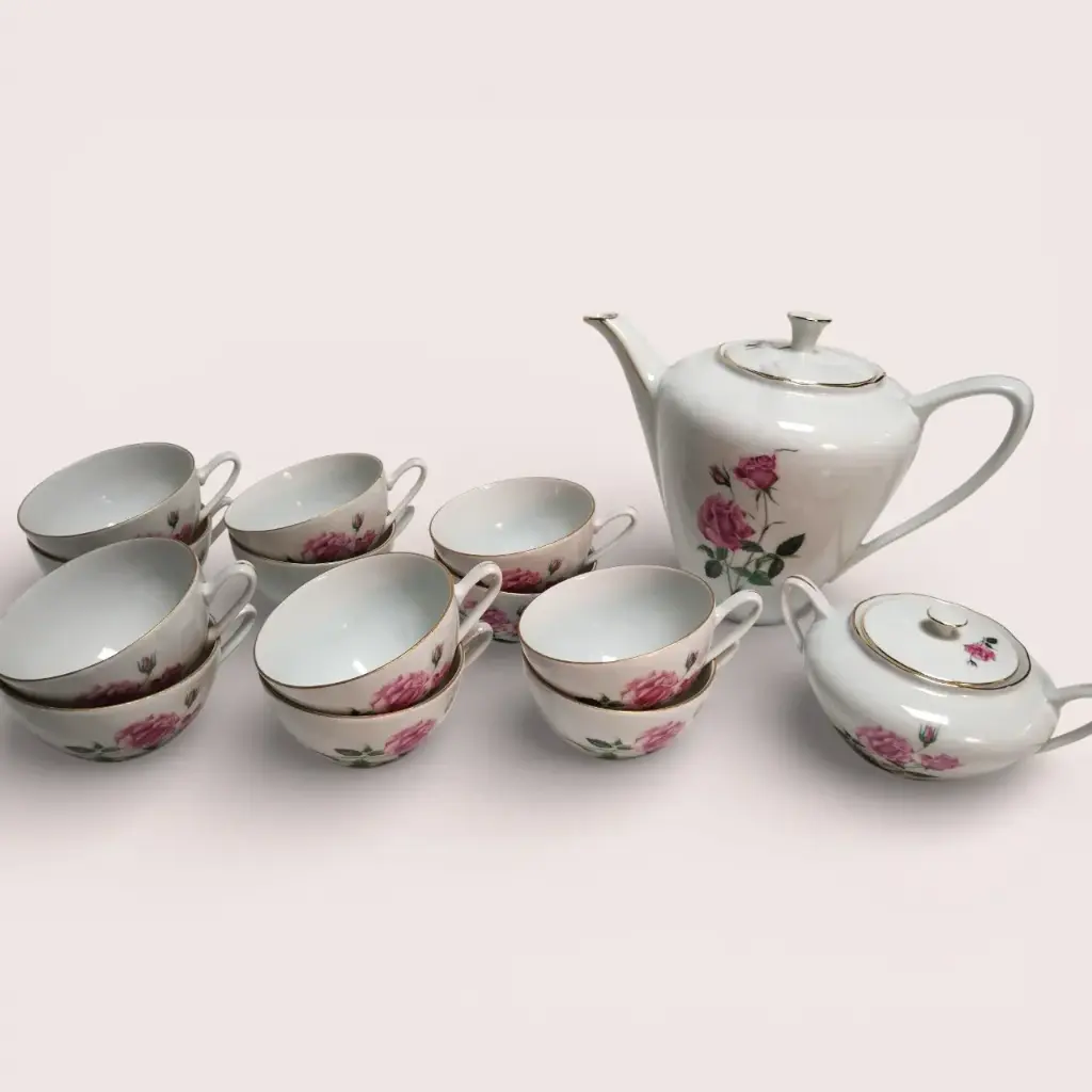 Service à thé en porcelaine de Tchécoslovaquie