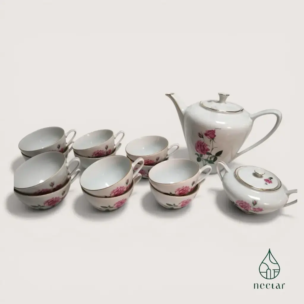 Service à thé en porcelaine de Tchécoslovaquie