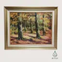 "Automne en forêt" F. Ponthier (Hamoir) (Vendu)