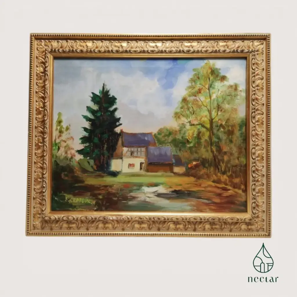 Peinture signée E. Croteux