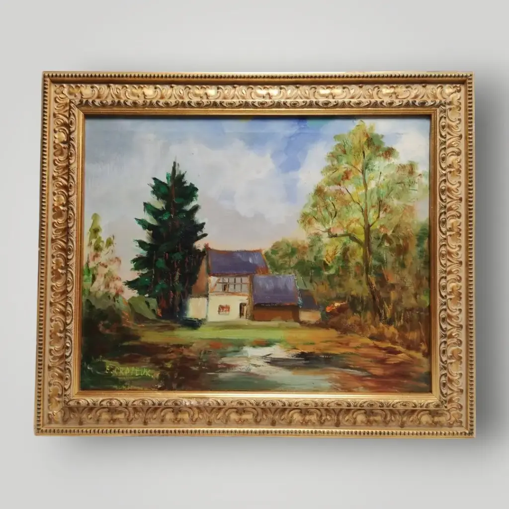 Peinture signée E. Croteux