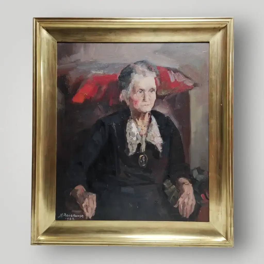 Portrait de femme âgée Henri Descamps