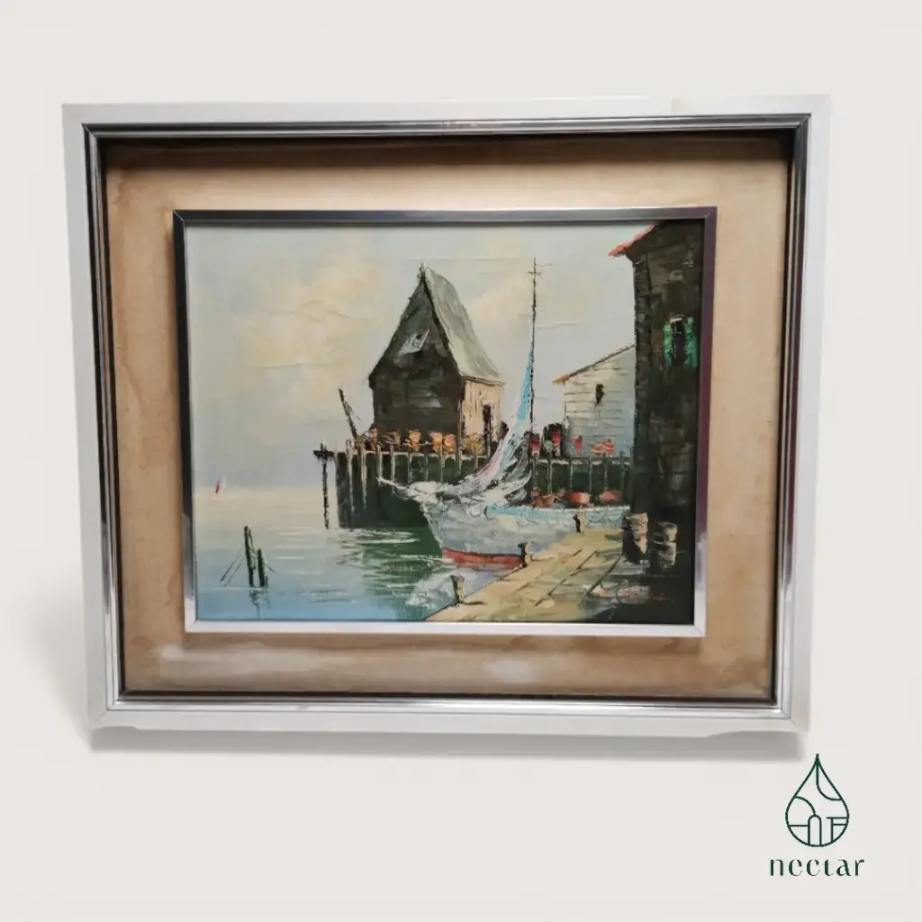 Marine au voilier amarré – M. Schneider