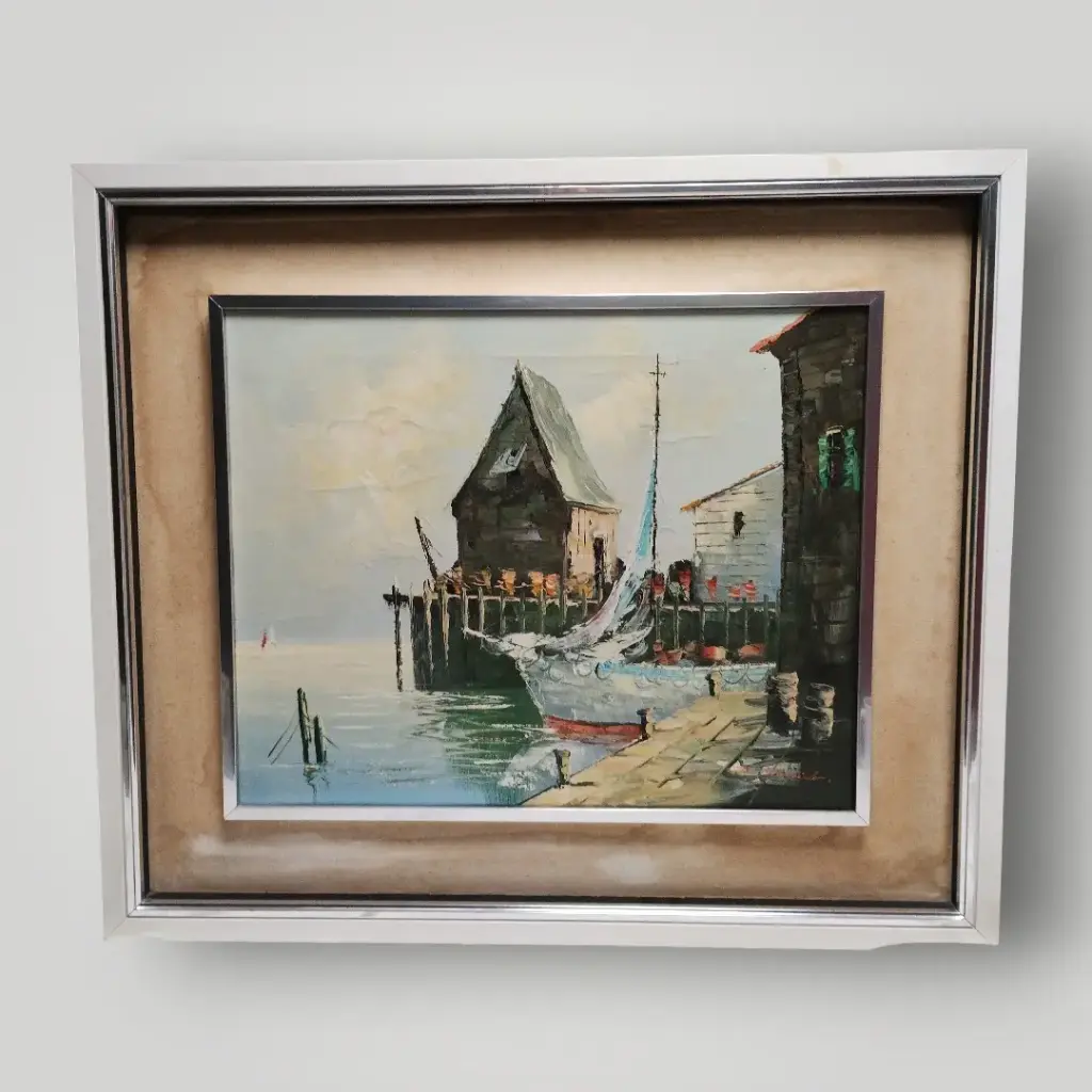 Marine au voilier amarré – M. Schneider