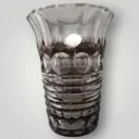 Vase en cristal taillé Saint-Lambert fumé