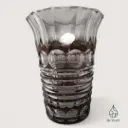 Vase en cristal taillé Saint-Lambert fumé