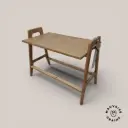 Table de salon - pieds en trapèze 