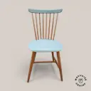 PROMO: Chaise vintage à barreaux bleu clair 
