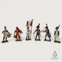 Lot de 6 figurines en plomb peintes