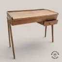 PROMO: Bureau secrétaire vintage mid-century – pieds en trapèze