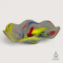 Coupe verre soufflé multicolore