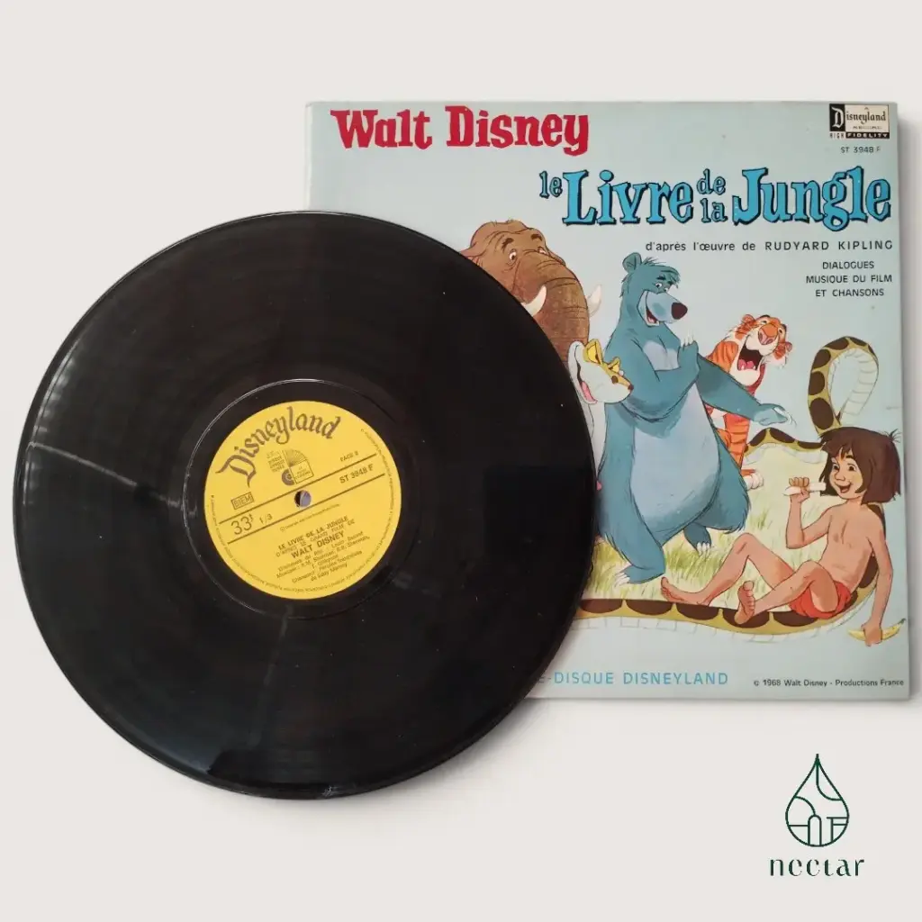 Livre-disque vinyle 33T — Le Livre de la Jungle — Walt Disney — 1968