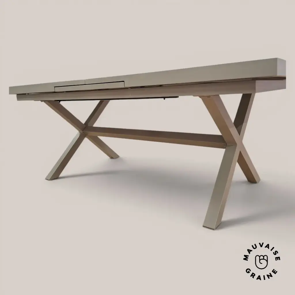 Table de jardin extensible - Aluminium et céramique- Oviala 