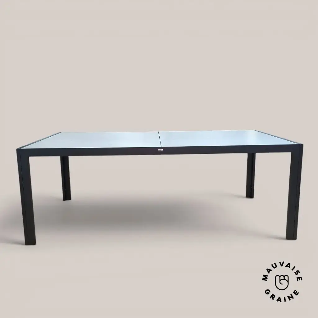 PROMO: Table de jardin - Anthracite et ivoire- Oviala (Vendu)