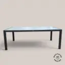 PROMO: Table de jardin - Anthracite et ivoire- Oviala (Vendue)