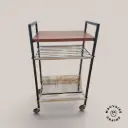 Desserte à roulettes Tomado Porte-vinyl 50's