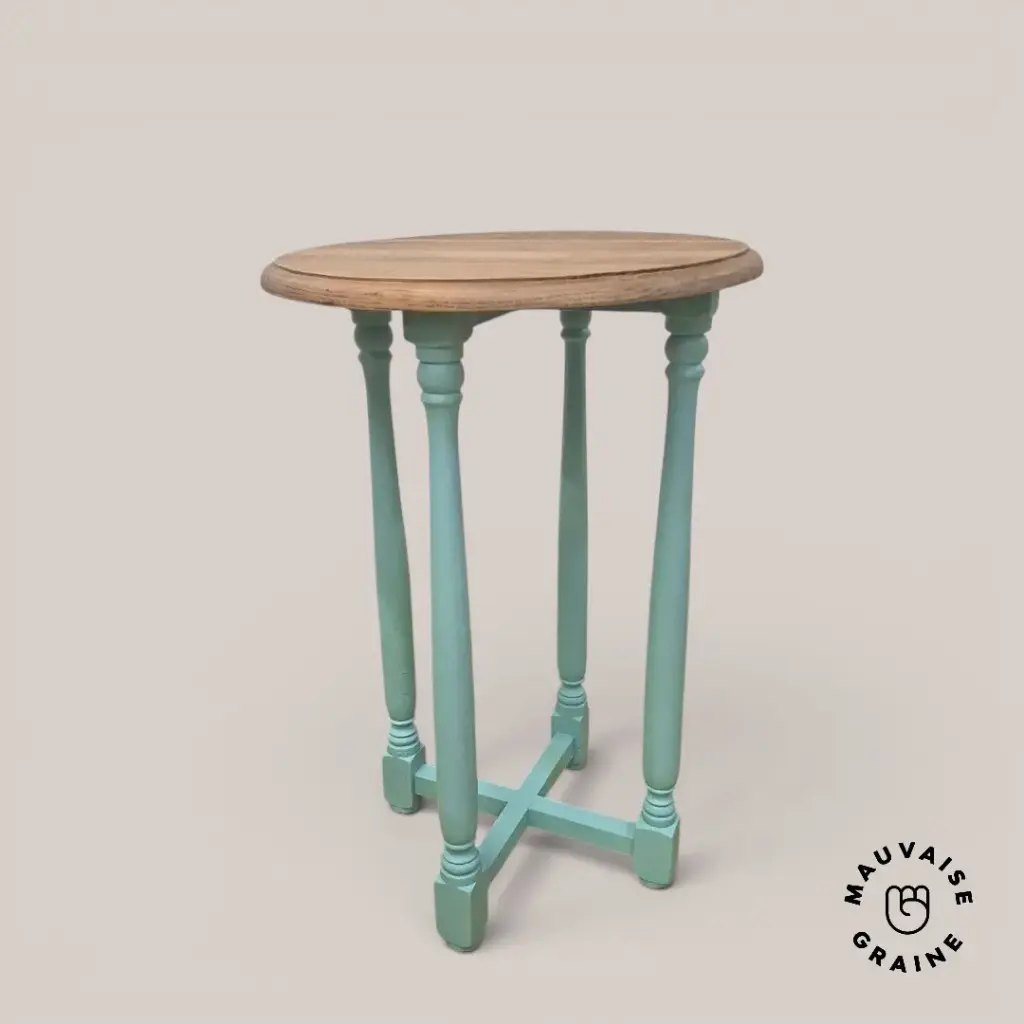 Table d'appoint en chêne turquoise Norway