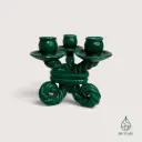 Bougeoir Vallauris en céramique verte 