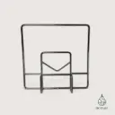 Porte-vinyles vintage en métal chromé – Années 70/80