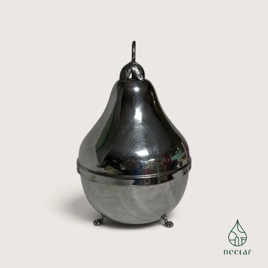 Cave à liqueur vintage en forme de poire – Carafe & 6 verres