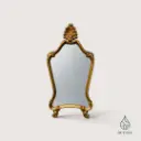 Miroir vintage doré à fronton – Style baroque / rococo – 74 cm