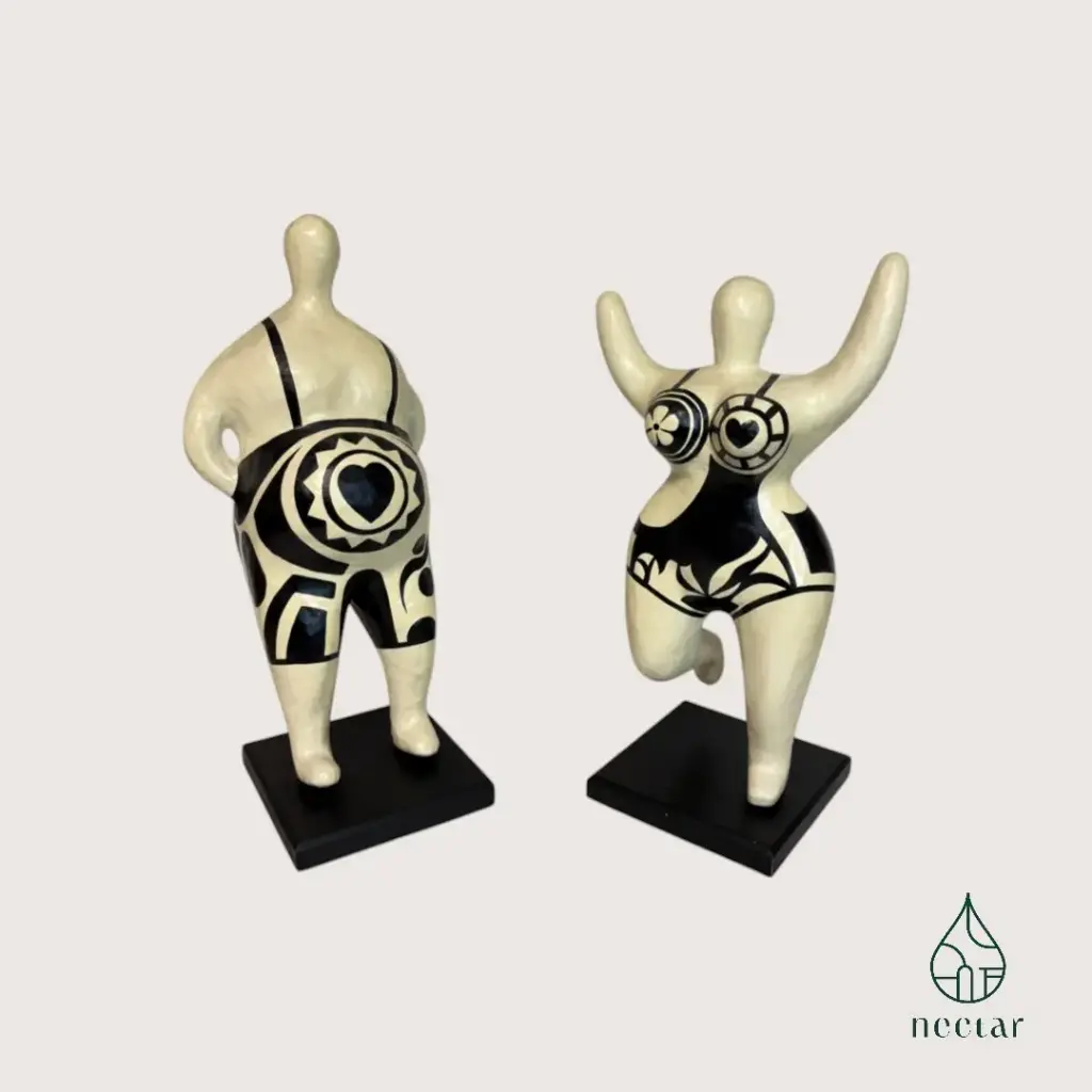 Couple de sculptures homme & femme – Style pop art (Vendu)