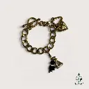 Bracelet Juicy Couture doré à breloques – Style Y2K