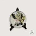 Assiette décorative Porcelaine de Paris – Portrait de femme au chapeau