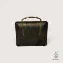 Coffret à bijoux vintage en forme de sac à main – Noir et doré