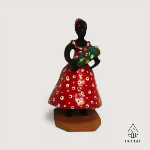 [A/02/250917] Figurine en terre cuite peinte