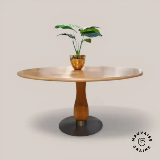 [Table ronde-D-20260119] MAUVAISE GRAINE - Table ronde - pied central