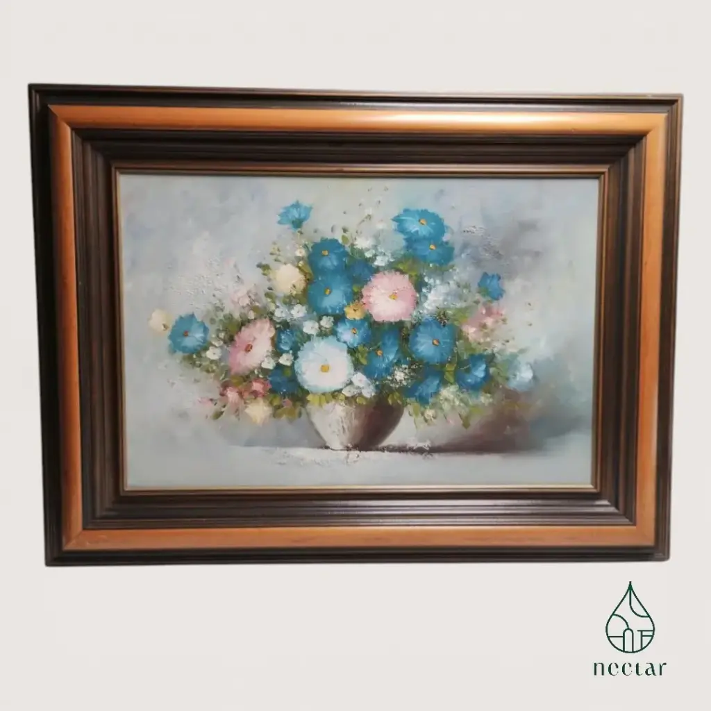 Tableau bouquet de fleurs signé Frederick (Vendu)