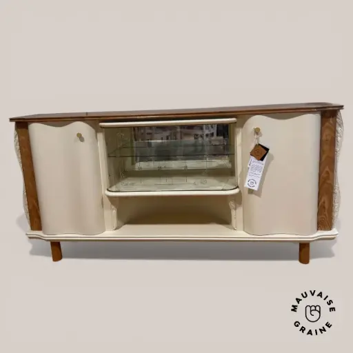 [Buffet-SP-20260320] Buffet ancien avec vitrine - rénové 