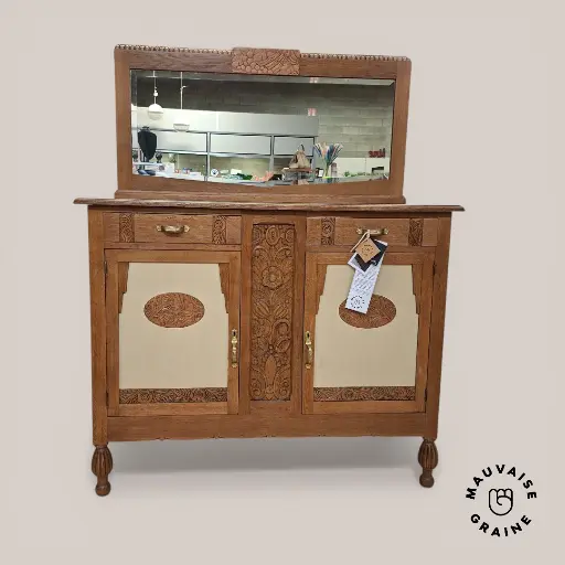 [Buffetmiroir-GF-2026-03-20] Buffet style Art déco avec miroir (Vendu)