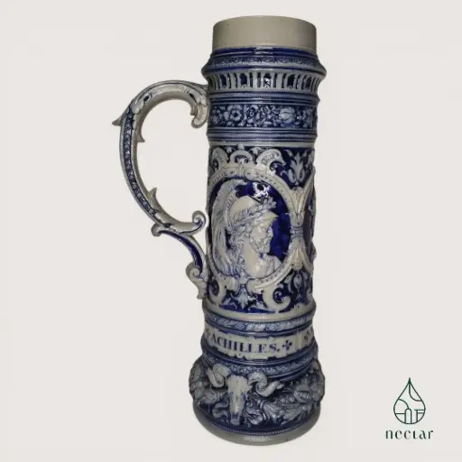 [B/02/260410]  Chope à bière en grès – S.P. Gerz n° 790 – Série Achille, Minerve, Agamemnon