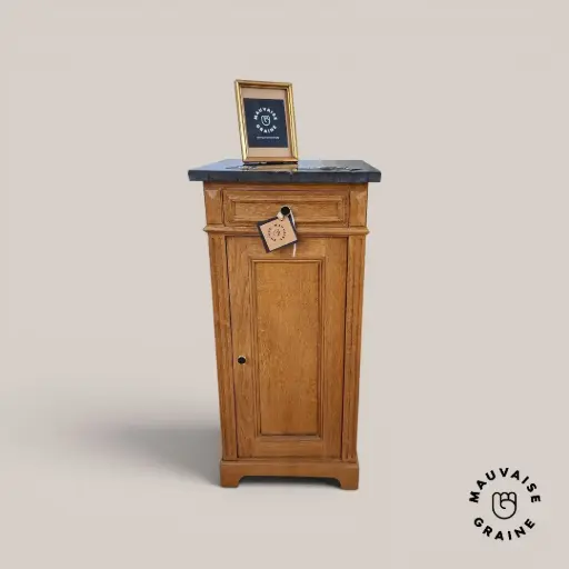 [D-TDNmarbreNoir-20260519] Meuble d'appoint avec marbre noir