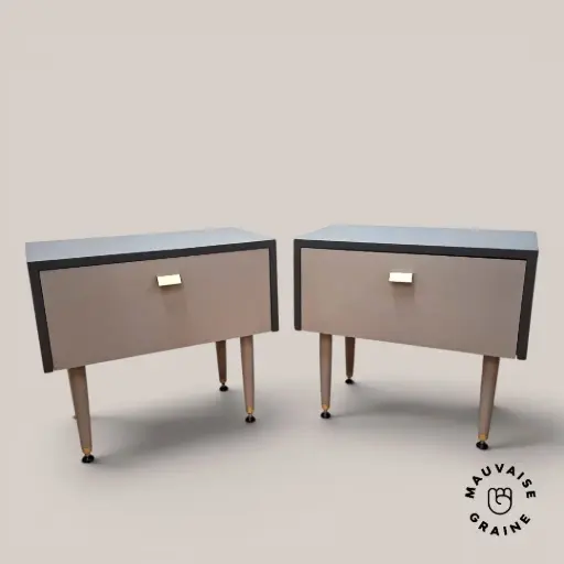 [TDNvintageGasOil-20260605] Table de nuit ou d'appoint vintage Gasoil & Urban Loft
