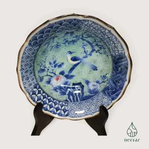 [C/03/260911] Bol en porcelaine japonaise à décor oiseau et fleurs, XXe siècle