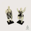 Couple de sculptures homme & femme – Style pop art (Vendu)