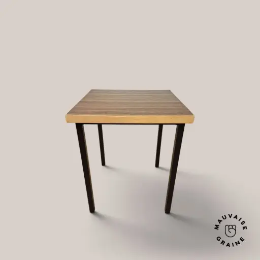 [D-PttTablecarréeappoint-20261020] Petite table carrée d'appoint - vintage 